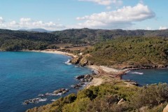 Escalet Cap Taillat view of Bastide Blanche and its beach